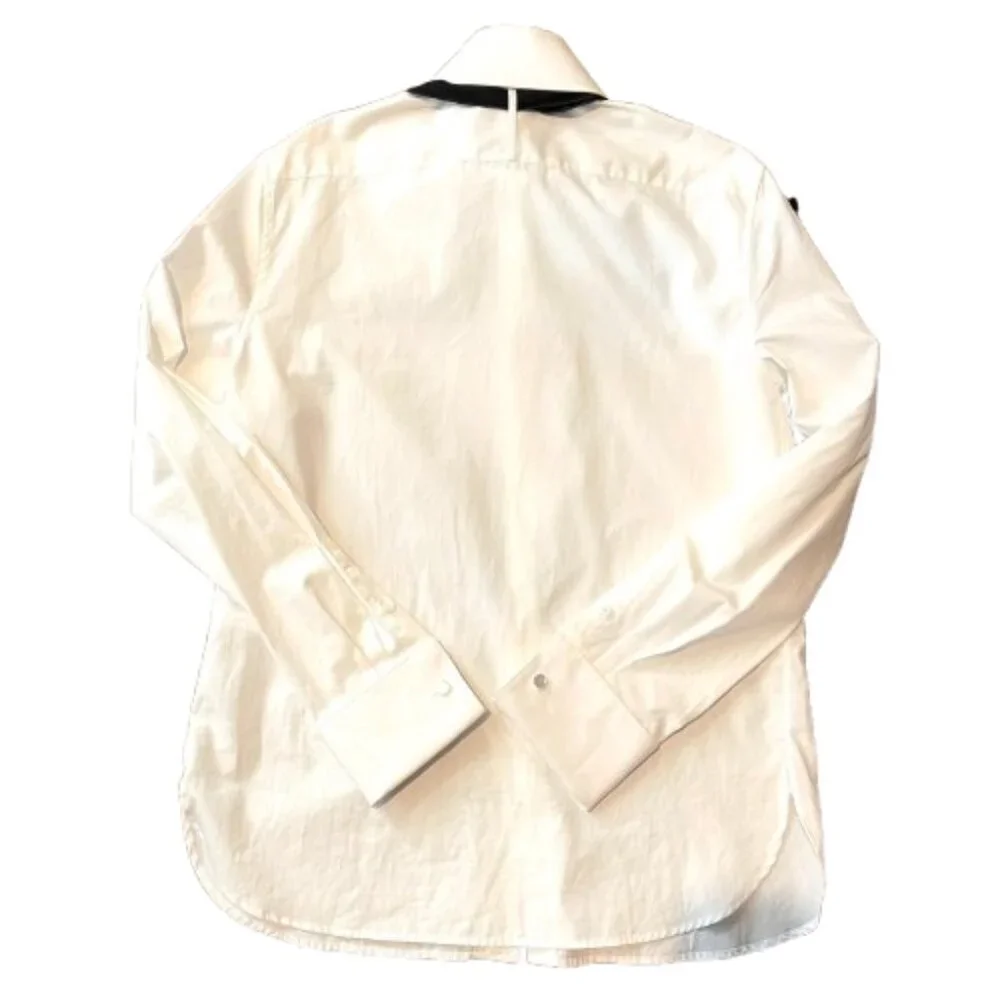 NWOT $995 Ralph Lauren Purple label Cormac Bow White Shirt - Picture 10 of 17